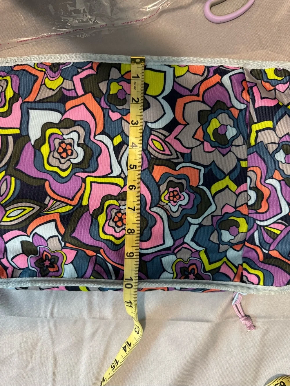 L.L. Bean Multicolor Floral Laptop Bag Insert - Pink, Purple, Navy, Yellow